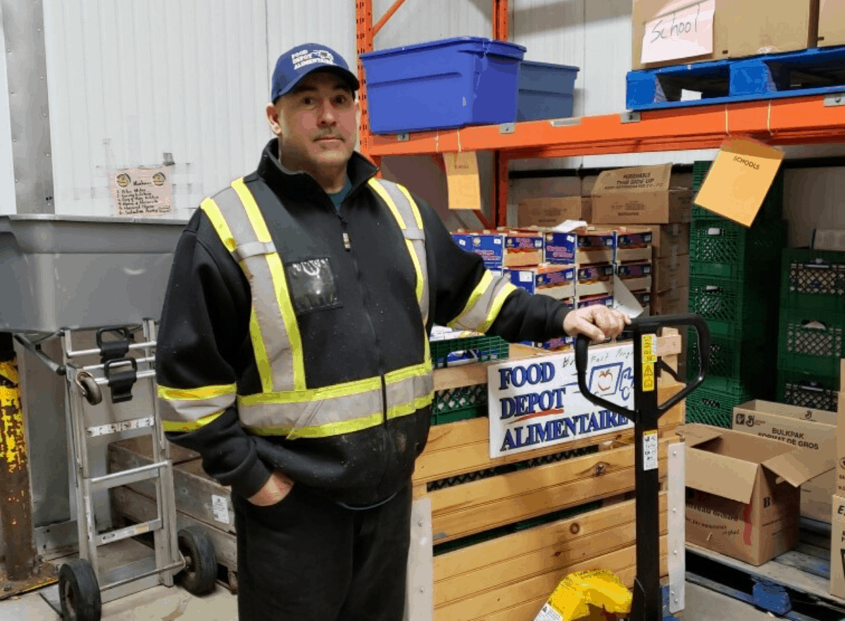 Man standing in warehouse