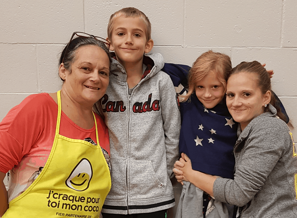 Grandma with children